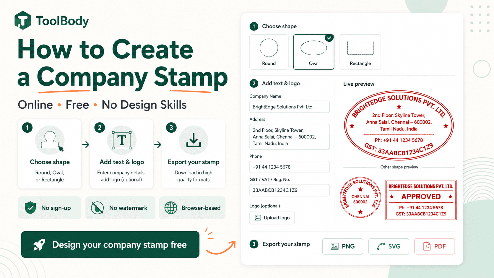 How to Create a Company Stamp Online (Free, No Design Skills)
