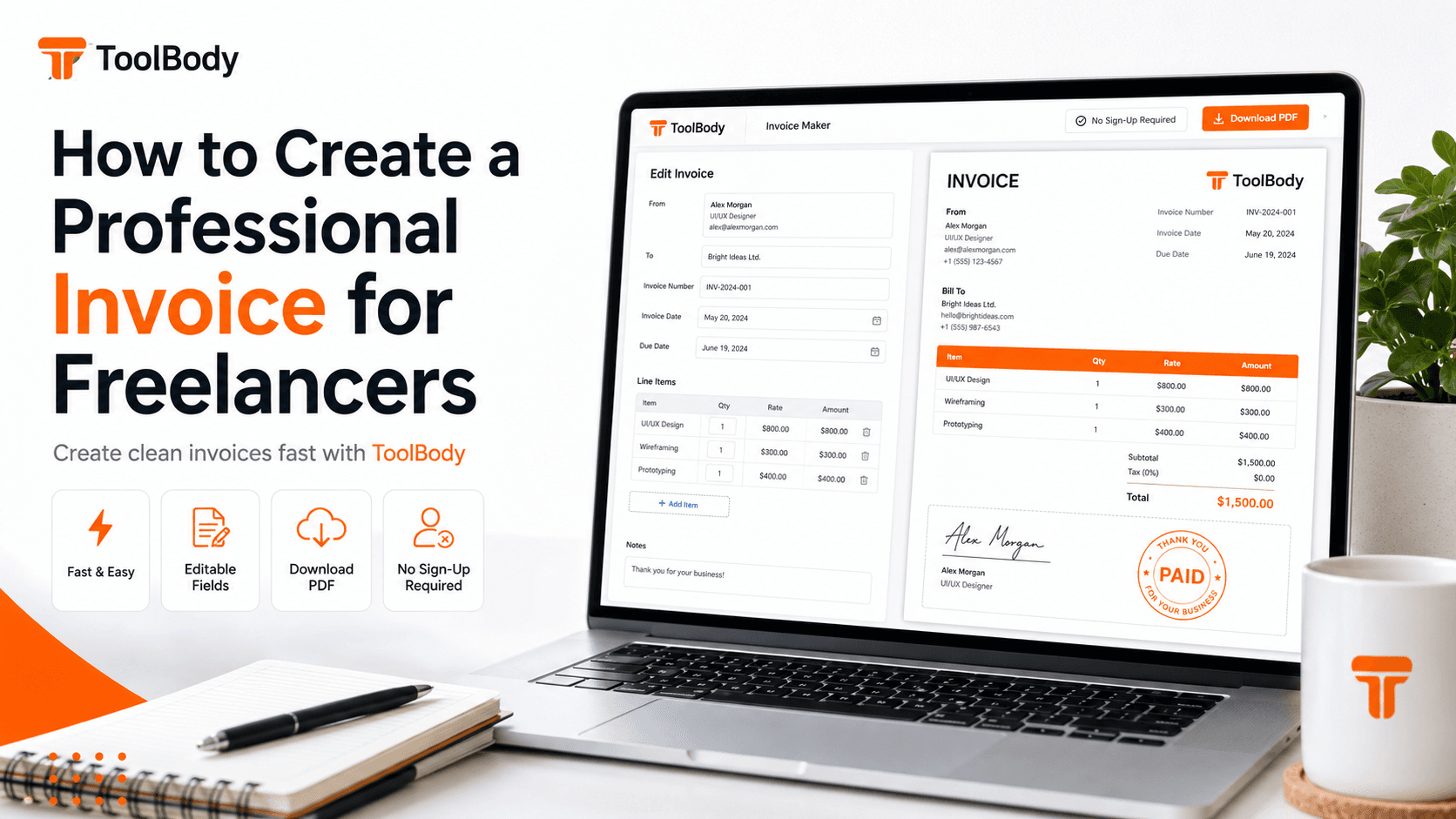 How to Create a Professional Invoice for Freelancers (Free)
