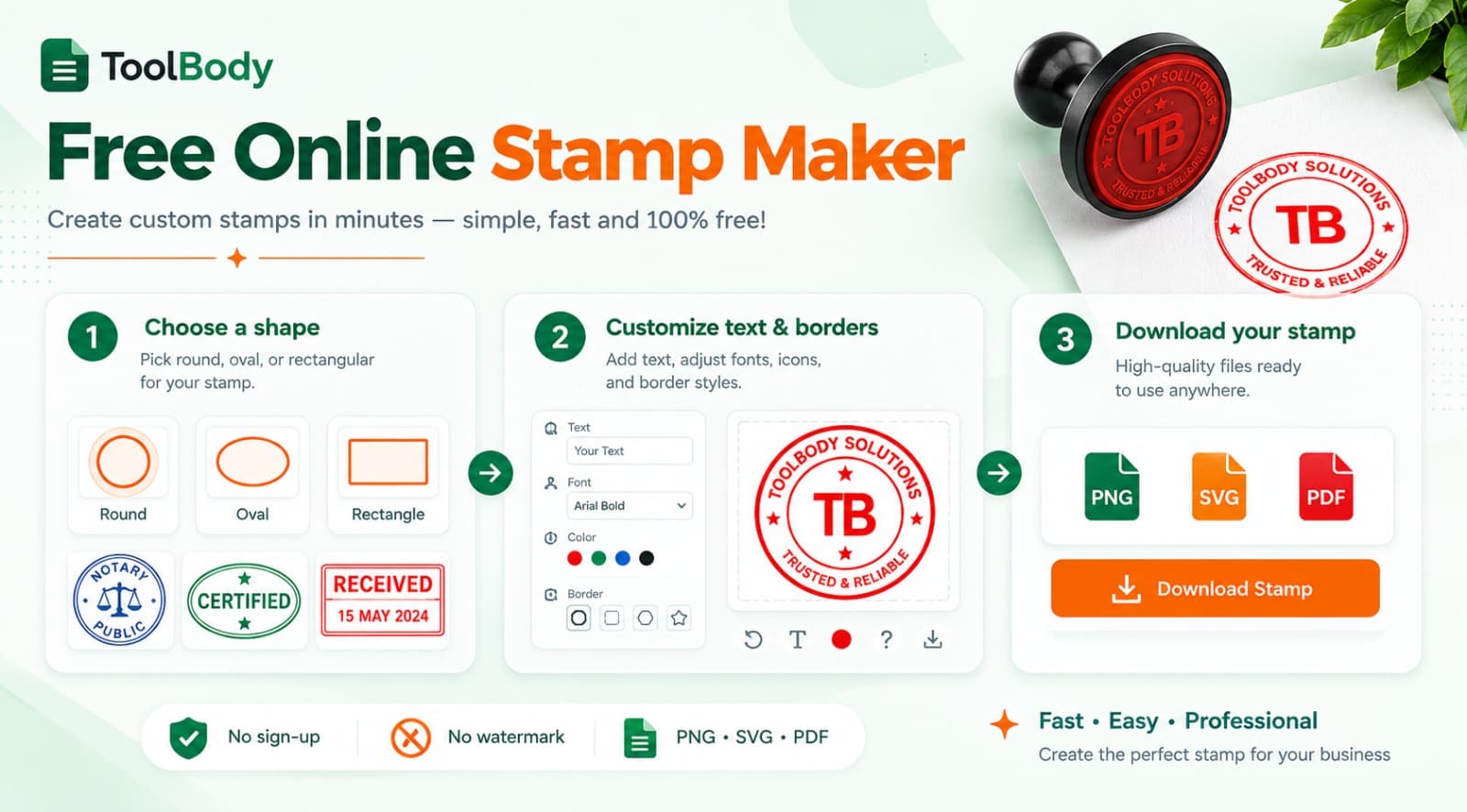 Free Stamp Maker Online – Create Custom Company Stamps & Seals