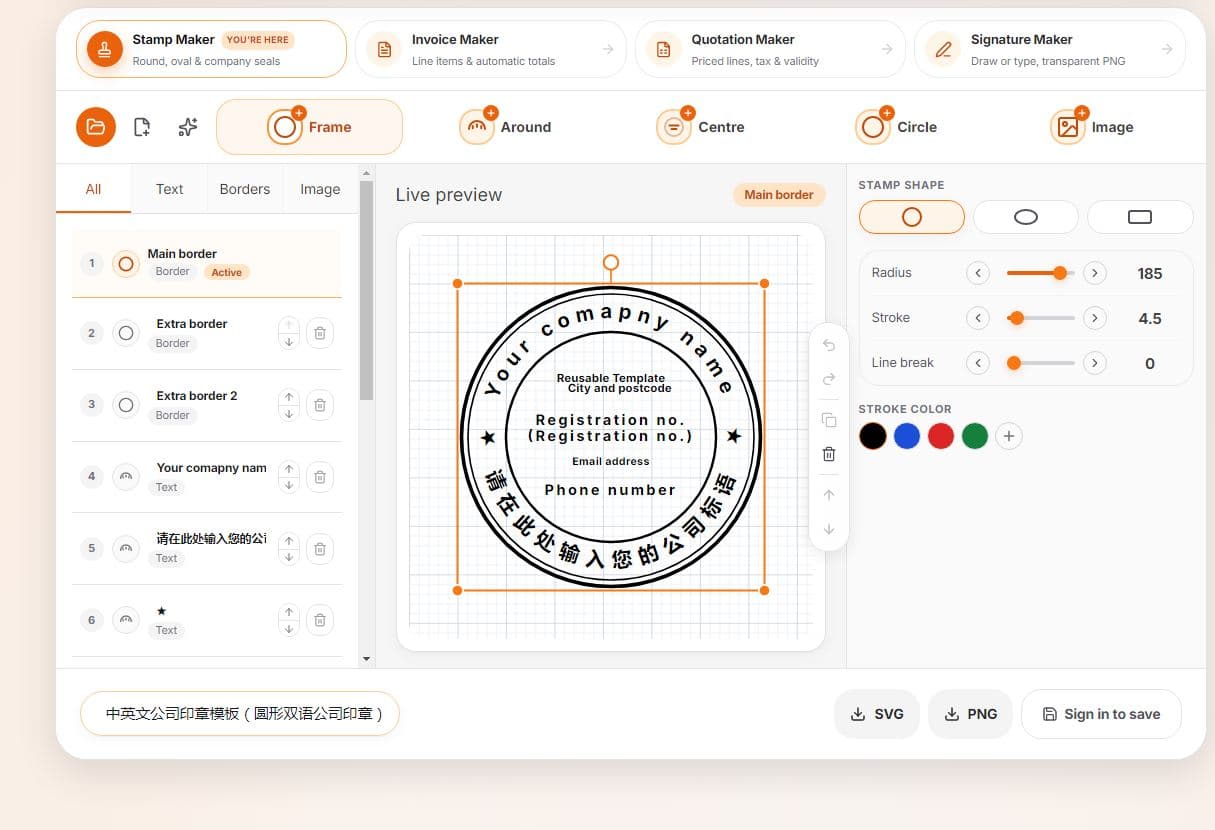 Free Online Stamp Maker & Download – Round, Rectangle, Date & Doctor Stamps for PDF