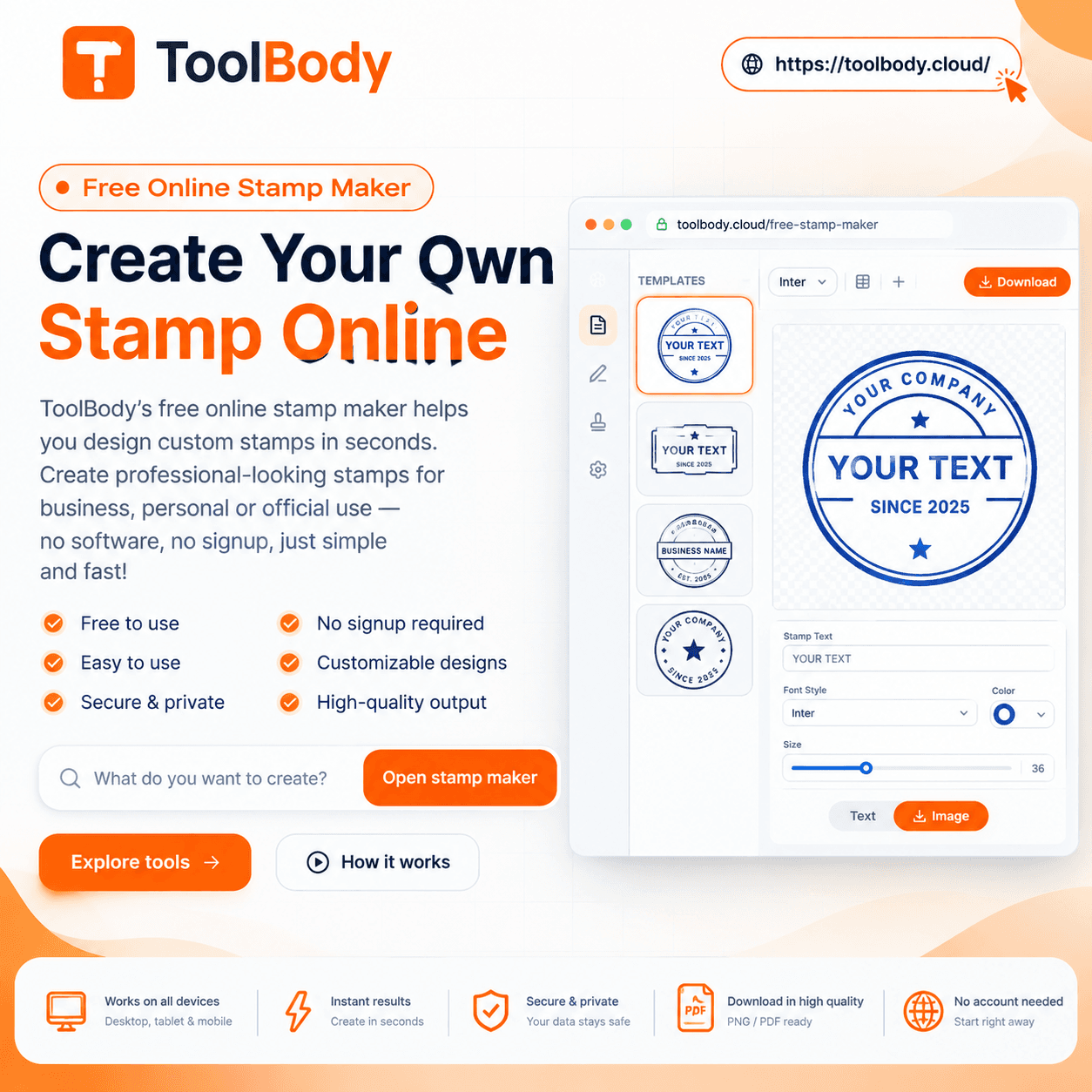 Free Stamp Maker Online – Create Custom Company Stamps & Seals